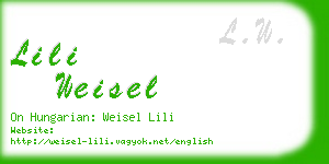 lili weisel business card